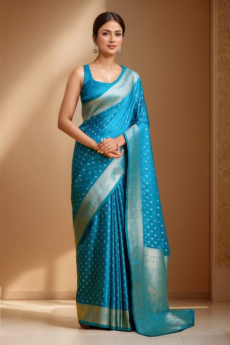 Samyukta Singhania Paisley Woven Saree Set 