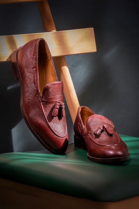 Shop_Nou_Brown Tassel Embellished Loafers _at_Aza_Fashions