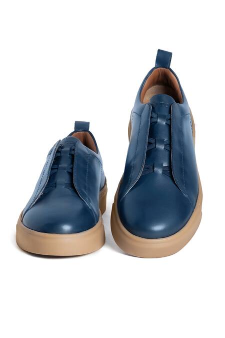 Buy Nou Blue Midnight Almond Toe Sneakers Buy_Nou_Blue Midnight Almond Toe Sneakers
