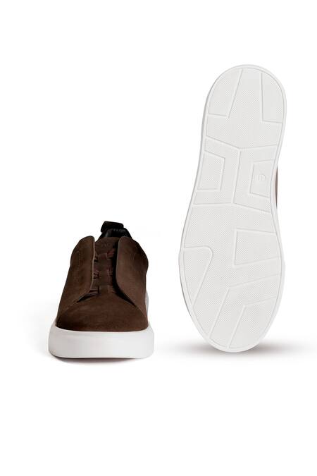 Shop_Nou_Brown Chestnut Blaze Almond Toe Sneakers 
