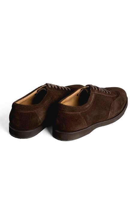 Shop_Nou_Brown Almond Toe Sneakers _Online_at_Aza_Fashions