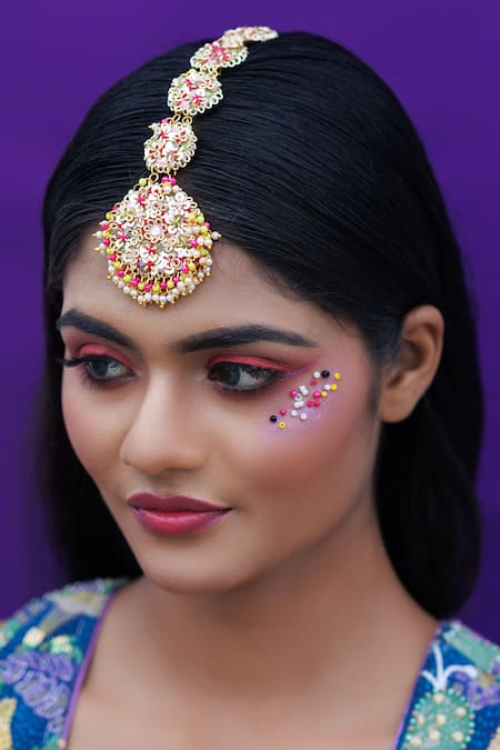 Kanyaadhan By Dhirajaayushi Multi Color Floral Embroidered Jewellery Set 