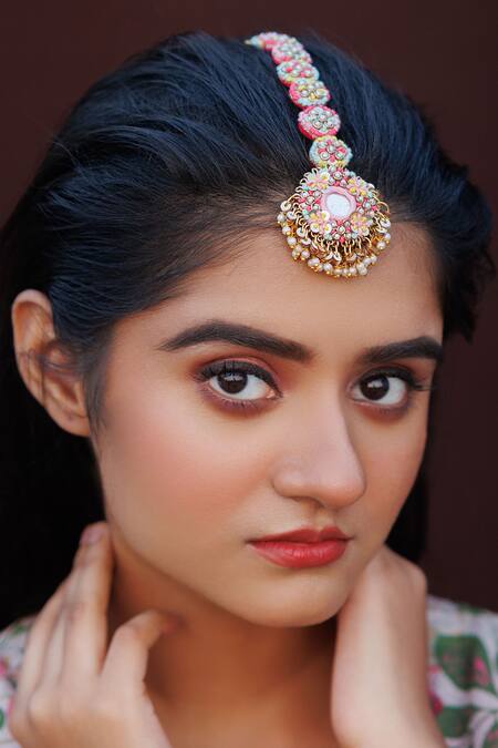 Buy Kanyaadhan By Dhirajaayushi Multi Color Diamonds, Embroidery Floral Jewellery Set Online at Aza Fashions Buy_Kanyaadhan By Dhirajaayushi_Multi Color Diamonds, Embroidery Floral Jewellery Set _Online_at_Aza_Fashions