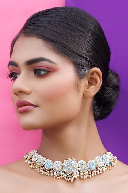 Kanyaadhan By Dhirajaayushi Floral Embroidered Choker Set