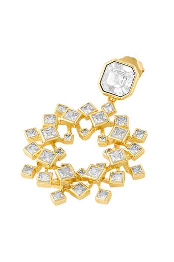 Buy_Isharya_White Crystals Embellished Drop Earrings_Online_at_Aza_Fashions