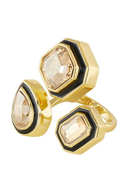 Buy Isharya Pink Crystals Embellished Adjustable Ring Online at Aza Fashions Buy_Isharya_Pink Crystals Embellished Adjustable Ring _Online_at_Aza_Fashions