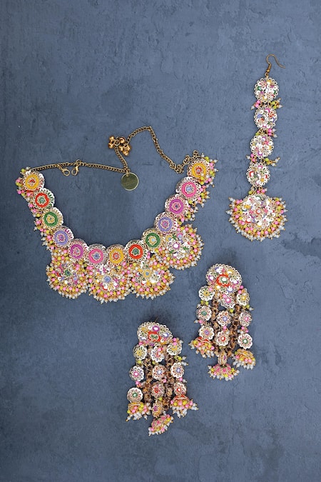 Kanyaadhan By Dhirajaayushi Floral Embroidered Choker Set 