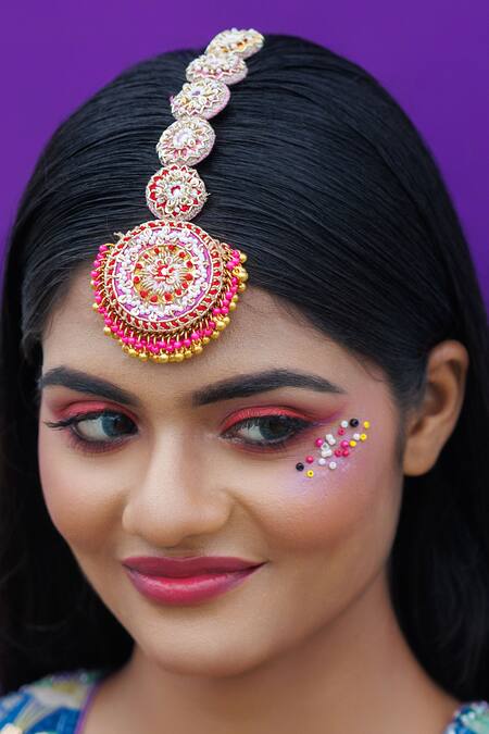 Buy Kanyaadhan By Dhirajaayushi Multi Color Tassels, Mirrors, Sequins, Beads Embroidered Pendant Necklace Set Online at Aza Fashions Buy_Kanyaadhan By Dhirajaayushi_Multi Color Tassels, Mirrors, Sequins, Beads Embroidered Pendant Necklace Set _Online_at_Aza_Fashions