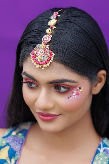 Kanyaadhan By Dhirajaayushi Gold Toned Multicolor Choker Set 