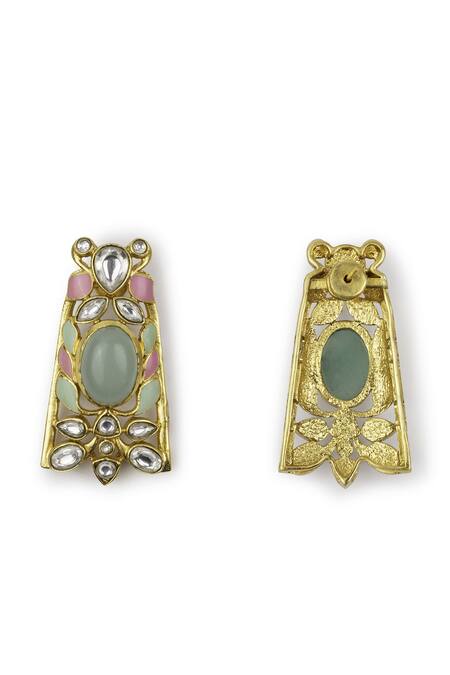 Aulerth Gulmohar Springtime Stone Stud Earrings 