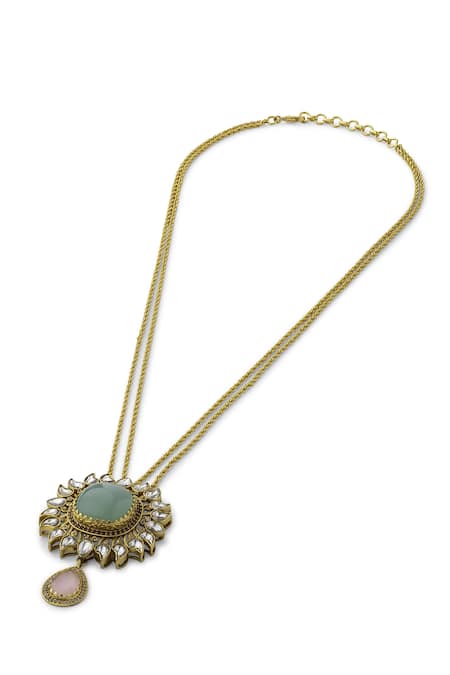 Aulerth Gulmohar Hyacinth Pendant Necklace 