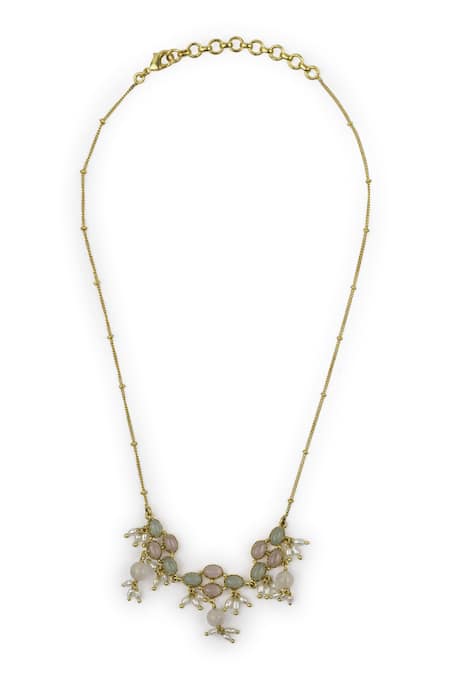 Aulerth Gulmohar Bloom Chainette Pendant Necklace 