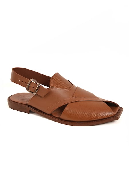 Buy_Irasoles_Brown Leather Multi-strap Sandals_Online_at_Aza_Fashions