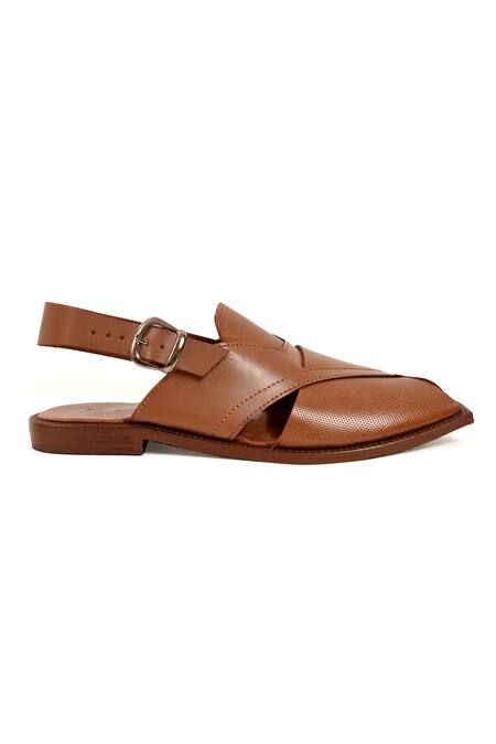 Shop_Irasoles_Brown Leather Multi-strap Sandals_Online_at_Aza_Fashions