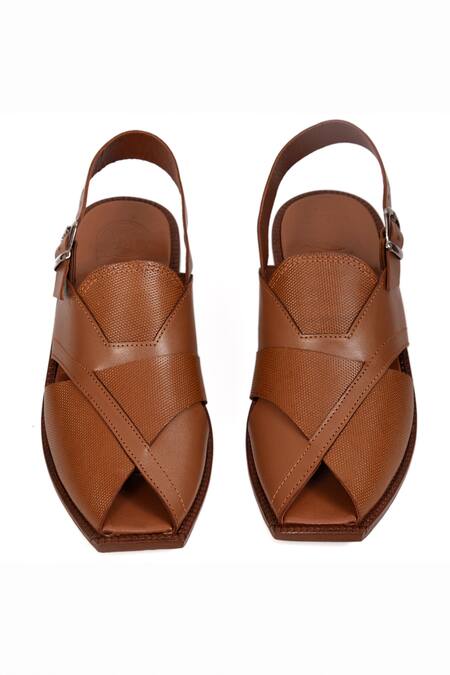 Buy_Irasoles_Brown Leather Multi-strap Sandals