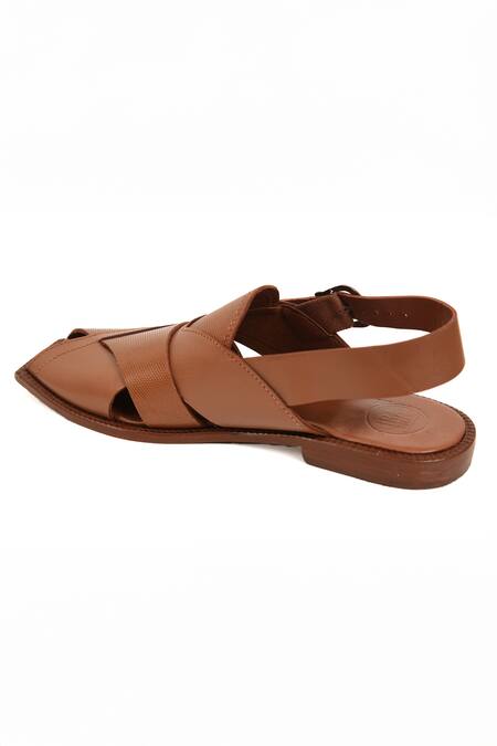Shop_Irasoles_Brown Leather Multi-strap Sandals