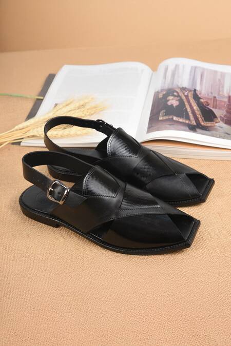 Shop Irasoles Black Multi-strap Leather Sandals at Aza Fashions Shop_Irasoles_Black Multi-strap Leather Sandals_at_Aza_Fashions