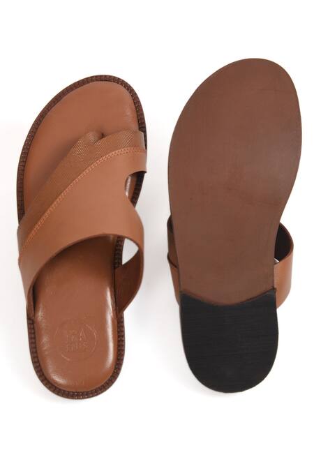 Buy_Irasoles_Brown Leather Tan Bliss Single Strap Sandals