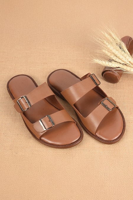 IraSoles Tan Double Strap Sandals 