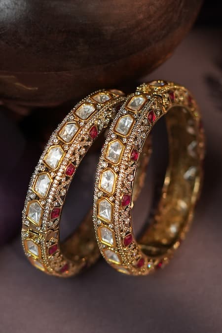 Riana Jewellery Moissanite Stone Embellished Bangle 