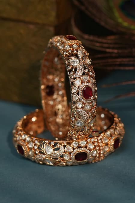 Riana Jewellery Jadtar Stone Kada - Single Pc 