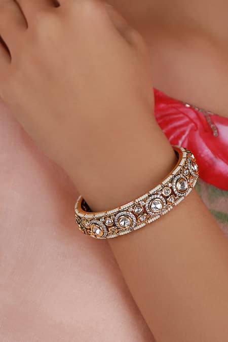 Riana Jewellery Jadtar Stone Embellished Kada Set