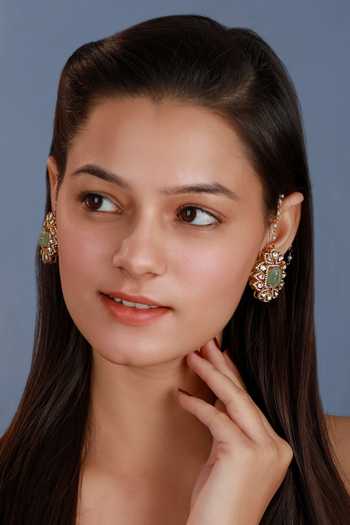 Riana Jewellery Floral Moissanite Stud Earrings 
