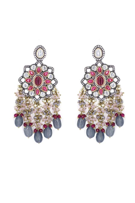 Tad Accessories Red Stones, Beads Kundan Embellished Choker Set Online at Aza Fashions Tad Accessories_Red Stones, Beads Kundan Embellished Choker Set _Online_at_Aza_Fashions