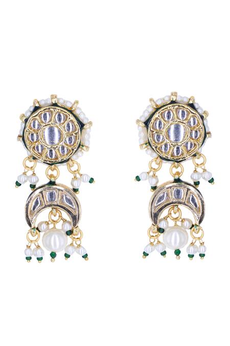 Tad Accessories White Stones, Beads Kundan Embellished Choker Set Online at Aza Fashions Tad Accessories_White Stones, Beads Kundan Embellished Choker Set _Online_at_Aza_Fashions