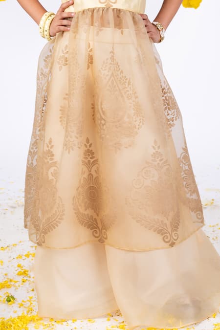 Toplove Beige Organza, Cotton Embroidery Floral Hand Anarkali And Palazzo Set Online at Aza Fashions Toplove_Beige Organza, Cotton Embroidery Floral Hand Anarkali And Palazzo Set _Online_at_Aza_Fashions