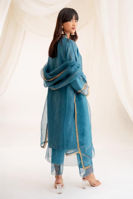 Anushka Repswal - Sewing Love Zardozi Embroidered Pintucks Kurta Set 