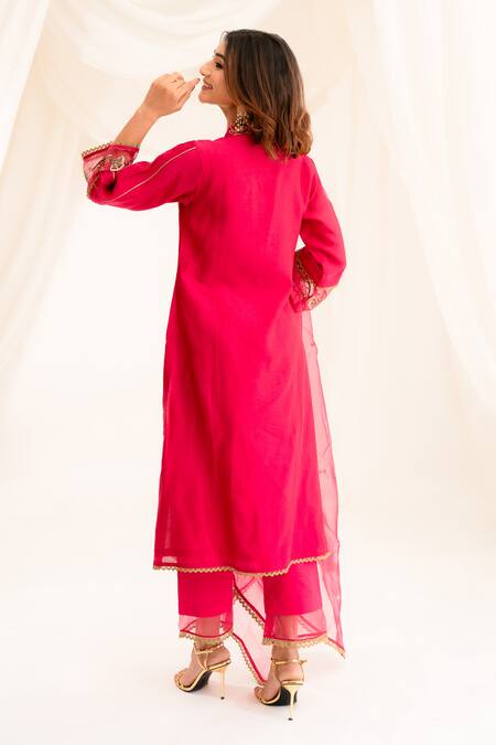 Anushka Repswal - Sewing Love Zardozi Embroidered Kurta Pant Set 