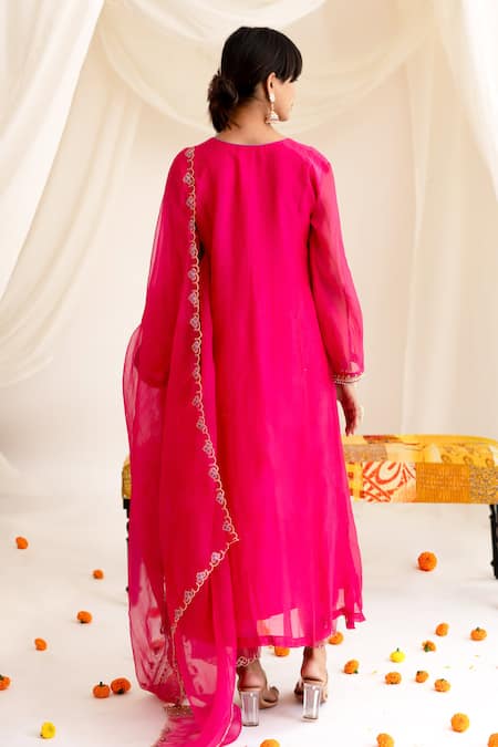 Anushka Repswal - Sewing Love Hand Embroidered Zardozi Kurta Set 