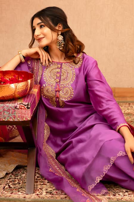 Anushka Repswal - Sewing Love Zardozi Hand Embroidered Kurta Set 