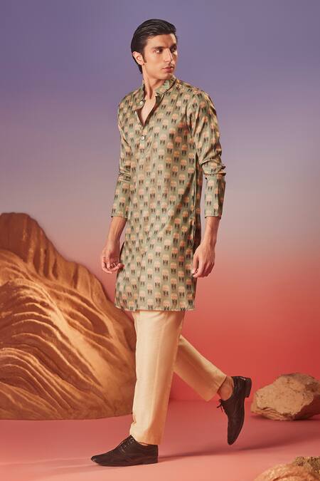 Eleven Brothers Bloom Motif Print Kurta 