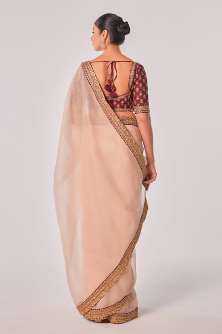 Juhi Shekhawat Floral Motif Hand Embroidered Saree 