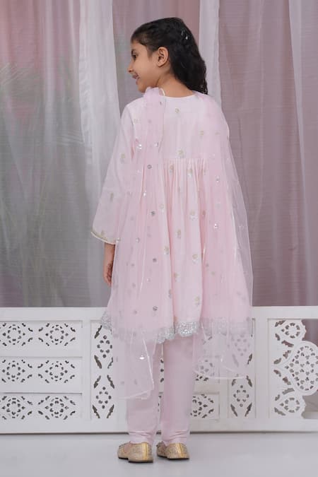 Little Bansi Zari Embroidered Angarkha Set 