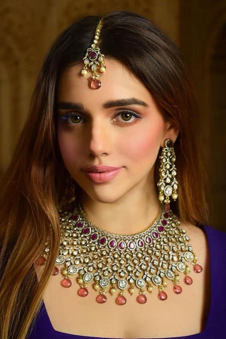 Amaara Jewels Gulnaar Chandini Embellished Necklace Set 