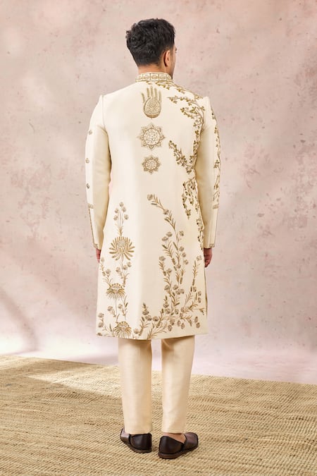 Masaba Ivory Embroidered Sherwani & Kurta Set 