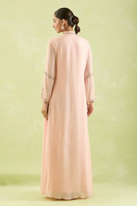 Samyukta Singhania Pink Hand Embroidered Kaftan 