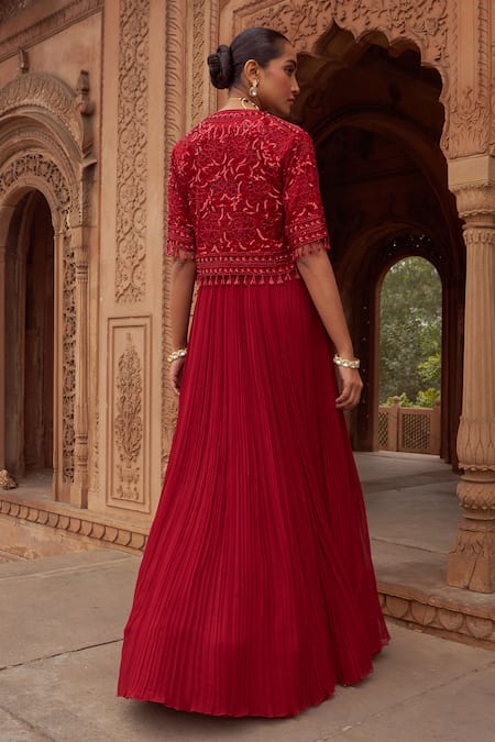 Nidhika Shekhar Embroidered Cape & Anarkali Set 