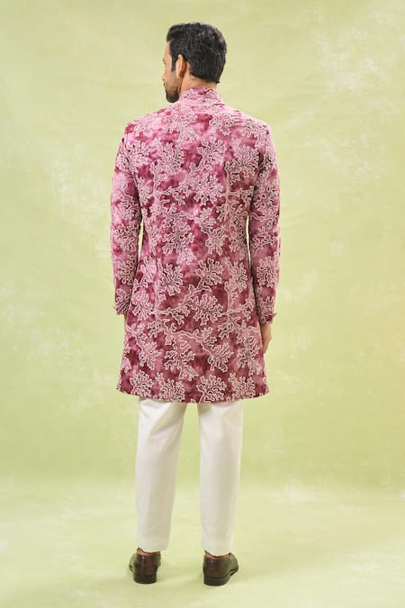 Arihant Rai Sinha Thread Vine Embroidered Sherwani & Pant 