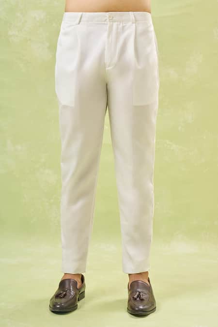 Buy_Arihant Rai Sinha_Off White Silk, Jacquard Sequins Woven Sherwani Set _Online_at_Aza_Fashions