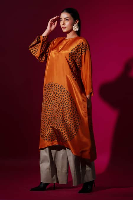 Stoique_Gray Cotton Grey Lycra Flared Trouser _Online_at_Aza_Fashions