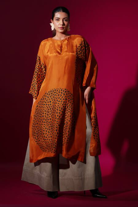 Buy_Stoique_Gray Cotton Grey Lycra Flared Trouser _Online_at_Aza_Fashions