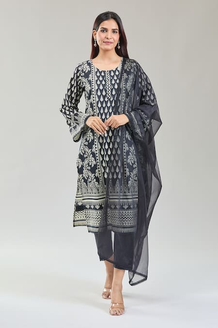 Samyukta Singhania Divena Gullista Handblock Print Kurta Pant Set 