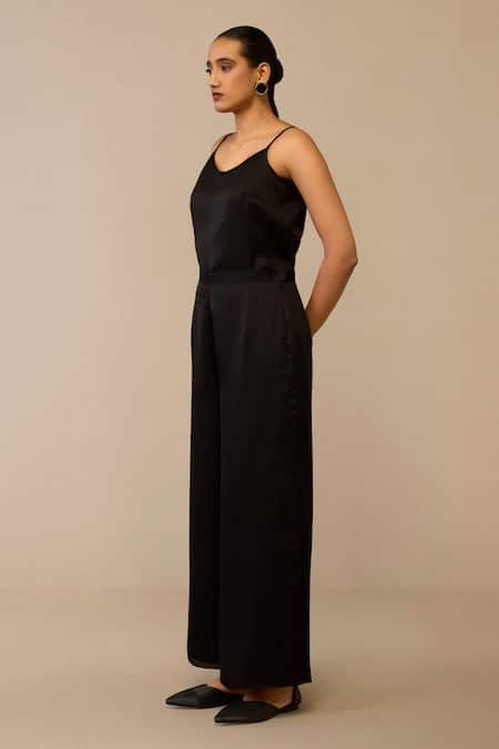 Buy Ampm Black Organza, Satin Crescent Pattern Cape Palazzo Set Online at Aza Fashions Buy_Ampm_Black Organza, Satin Crescent Pattern Cape Palazzo Set _Online_at_Aza_Fashions