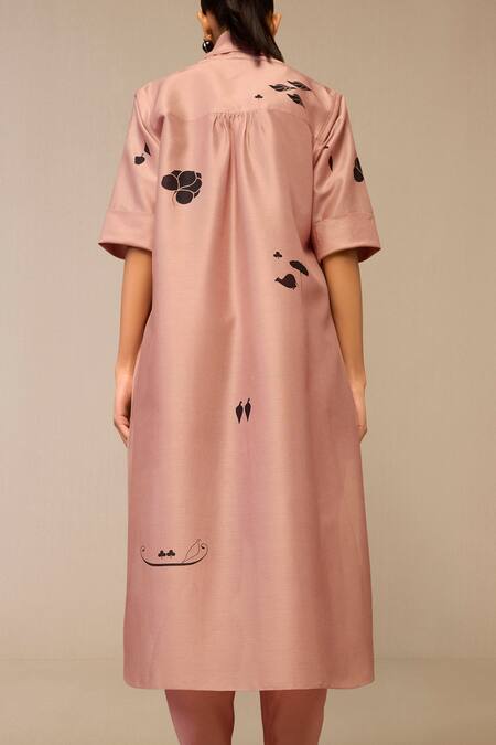 Buy Ampm Pink Chanderi Embroidery Flower Scatter Cape Dhoti Pant Set Online at Aza Fashions Buy_Ampm_Pink Chanderi Embroidery Flower Scatter Cape Dhoti Pant Set _Online_at_Aza_Fashions