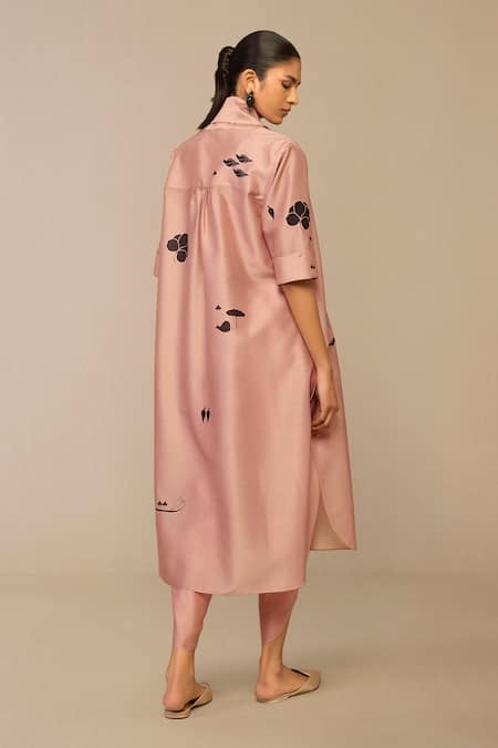 Ampm Flower Scatter Cape Dhoti Pant Set 