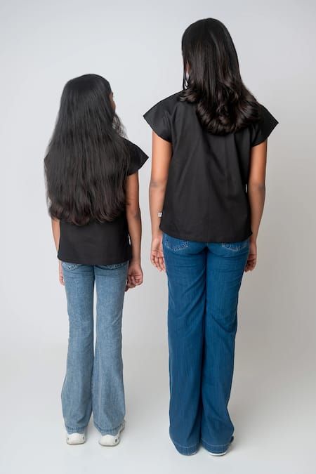 MI Dulce AN'YA Fringe Flower Embroidered Shirt 